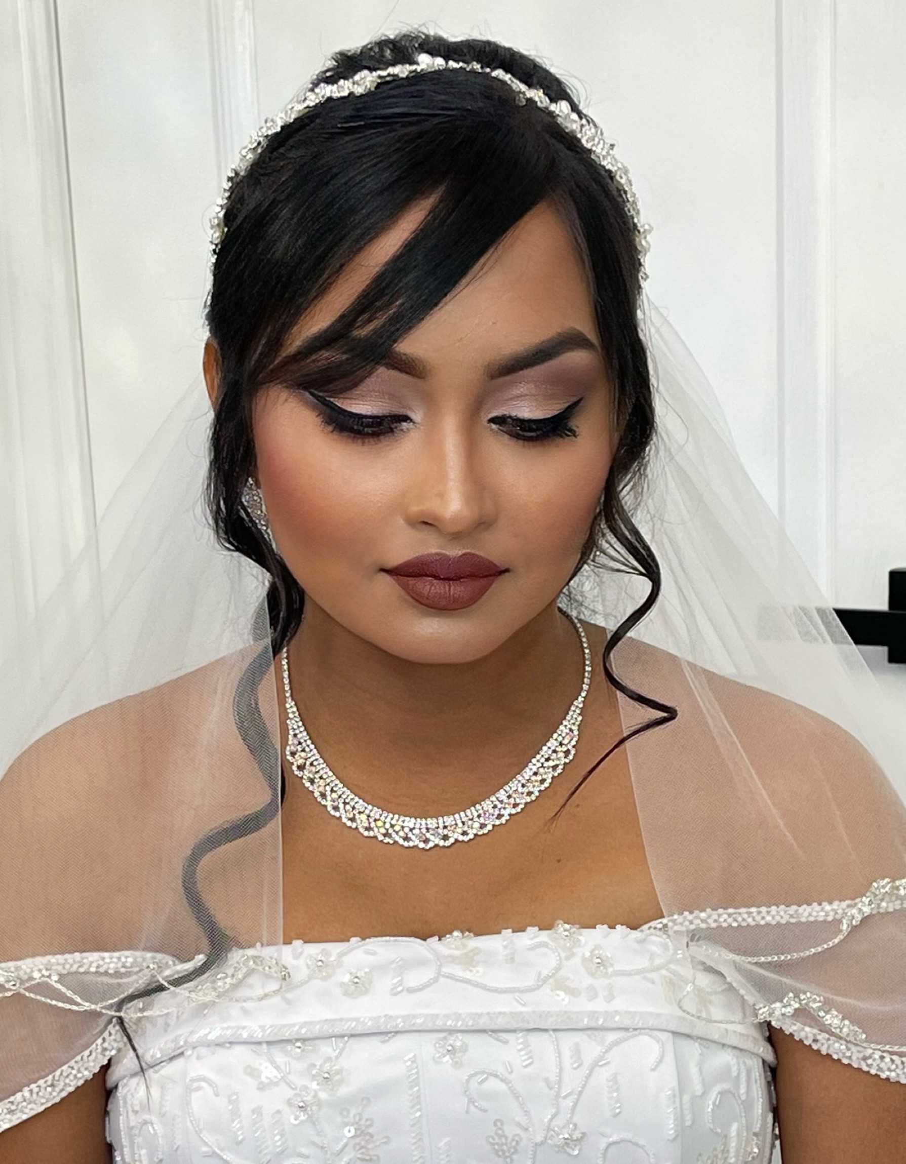 Beautiful Bride with Hair and Makeup