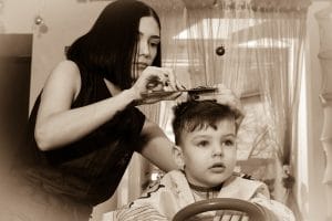 boy cut hair